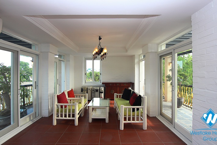 Beautiful 4 bedrooms house for rent with nice terrace in Nghi Tam - Tay Ho - Hanoi